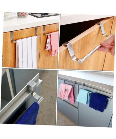 Alipis 2 Pcs Cabinet Door Hook Swing Hangers Towel Rack Door Hanger Towel Rod Wall Hanging to Rotate Rag Silverx2pcs 36X5cmx2pcs - Buy Online on GoSupps.com