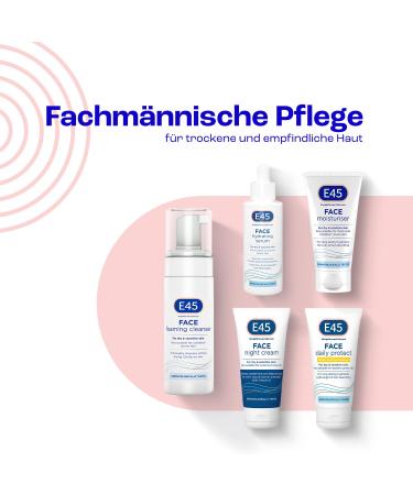 E45 Facial Washing Foam Cleaner | Daily Care for Dry & Sensitive Skin | Removes Oil & Makeup | Gentle Face Wash - Buy Online on GoSupps.com