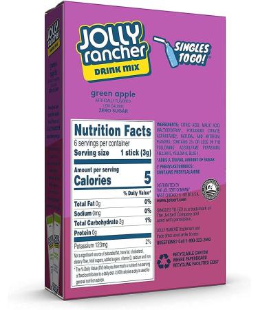 Jolly Keto Sensations: Low Carb Zero Sugar Drink Mix - 2 box - of Green Apple Drink Mix - 12 Single Servings in total - Sugar Free Drink Mix - Comes with 2 Paper Straws and 1 Exclusive PALiSOL CREATiONS Stickers - Buy Online on GoSupps.com