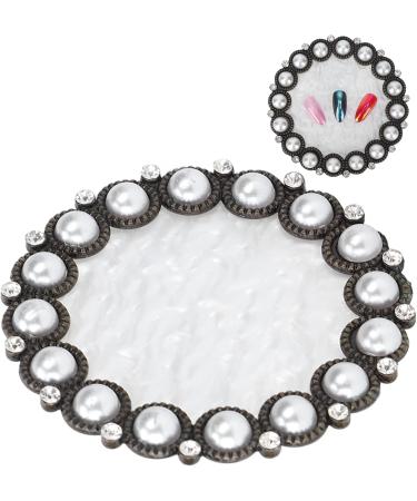 Nail Art Pallets & Displays - Golden Edge Nail Holder for Women | Copper & White Background | Perfect for Household Use - Buy Online on GoSupps.com