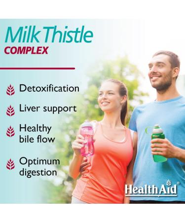 HealthAid Milk Thistle Complex 60 Vegetarian Tablets - Pack of 1 | Liver Support Supplement - Buy Online on GoSupps.com