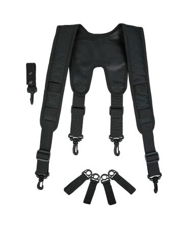 KUNN Tactical Suspenders Law Enforcement Police Harness for Duty Belt with Padded,Patch and Key Holder,XL X-Large size for 5'9" to 6'4" tall