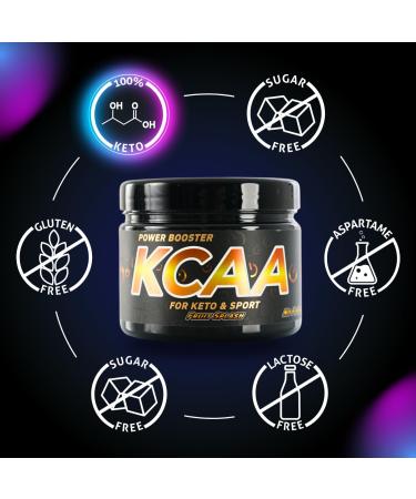 KCAA Keto Power Booster Energy Drink - Vegan Sugar-Free 30 Portions - Ketosis Support with L-Theanine & Taurine - Ideal for Ketogenic Diet - Fruit Splash Flavor (240g) - Buy Online on GoSupps.com