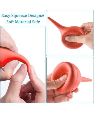 3Pcs Rubber Suction Ear Syringe Bulb Set for Gentle Ear Wax Removal - 30ml, 60ml, 90ml Sizes | Reusable Ear Cleaner for Adults and Children - Buy Online on GoSupps.com