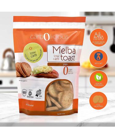 Low Carb Melba Toast 2-Pack (PLAIN) - 4oz Each | Keto-Friendly Snack - Buy Online on GoSupps.com