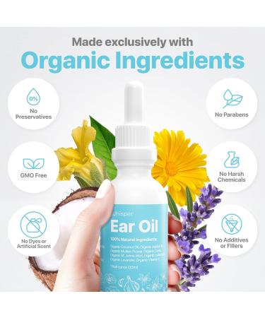 Ear Oil Drops | Garlic Mullein Ear Drops for Clogged Ears Ear Infection Ear Wax Removal Drops Itchy Ears & Earache Drops | Swimmers Ear Drops For Swimmers | Sweet Oil For Ears | Ear Tinnitus Relief - Buy Online on GoSupps.com