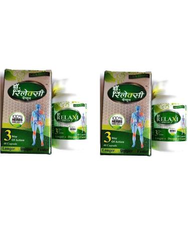 (Pack of 2) Rajasthan Herbal Relaxi (40 Capsules Each) - by Homeoking