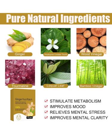Detox Foot Pads with Ginger | Natural Toxin Removal & Deep Cleansing | Improve Sleep & Reduce Stress (10pcs) - Buy Online on GoSupps.com