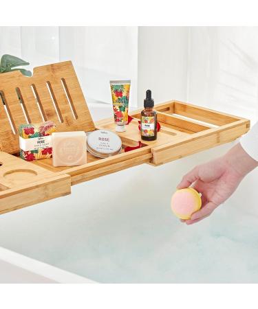 5-Piece Women's Bathroom Set - Mother's Day Gift Spa Beauty Set Rose Fragrance Travel Size | Birthday Present with Bath Salts & Bombs - Buy Online on GoSupps.com