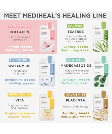 Mediheal Collagen Essential Face Mask 10 Sheets - Lifting & Firming for All Skin Types | Korean Sheet Mask Value Set (Renewal) - Buy Online on GoSupps.com