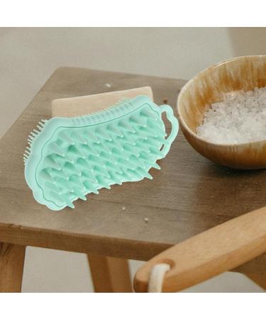 Buy Healvian Double-Sided Silicone Shampoo Brush - Scalp Massager & Scrubber for All Hair Types | Green - Buy Online on GoSupps.com
