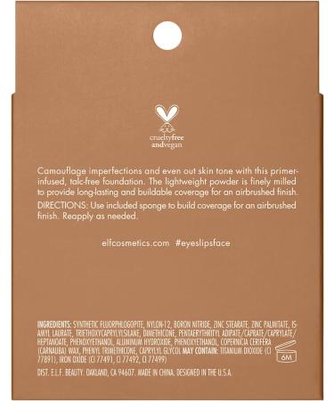 e.l.f. Camo Powder Foundation Deep 510 C 8g - Primer-Infused, Long-Lasting Coverage - Buy Online on GoSupps.com