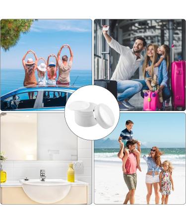 Draderch 12-Pack 50ml White Empty Jars with Lids - Ideal for Cosmetics Creams Lotions Essential Oils | Mini Spatula & Labels Included - Buy Online on GoSupps.com