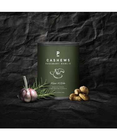 P-stash cashew rosemary garlic mini 4 x 55g i cashewkerne roasted i vegan i nuts with love hand-roasted & refined i delicious premium nibbles