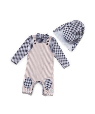 BONVERANO Baby Boys Swimsuit Toddler Bathing Suit Long-Sleeve Zipper One Piece Swimwear with UPF 50+ Sun Protection Overall 12-18 Months - Buy Online on GoSupps.com