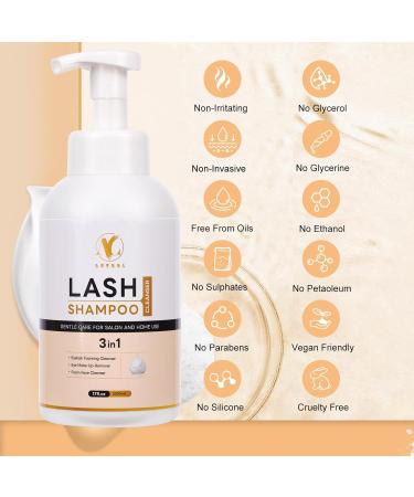 Eyelash Extension Cleanser | 500ml Eyelash Shampoo & Foam Brush for Lash Wash | Salon & Home Use - Buy Online on GoSupps.com