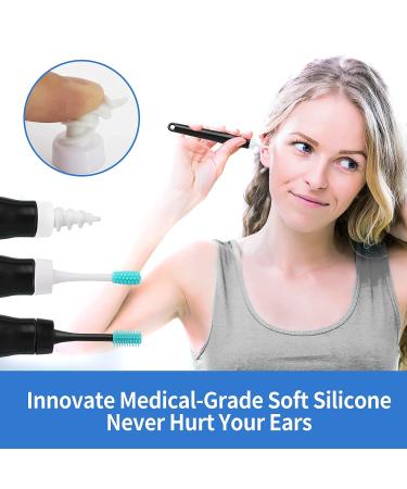 Q-Grips Earwax Remover - Silicone Ear Cleaner Tool with 16 Replacement Tips for Adults and Kids - Buy Online on GoSupps.com
