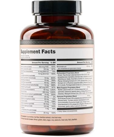 NatureWise Multivitamin for Men - Daily Male Support - Minerals & Herbs for Energy Performance Immunity - with Vitamin A C D B-Complex - Soy & Gluten-Free Non-GMO - 90 Capsules 45-Day Supply Unflavored 90 Count (Pack  - Buy Online on GoSupps.com