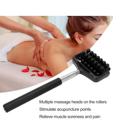 Telescopic Back Massage Scooter - Extendable Roller Massager for Sore Muscles Relief | Black | Men & Women | Ideal for Muscle Relaxation - Buy Online on GoSupps.com