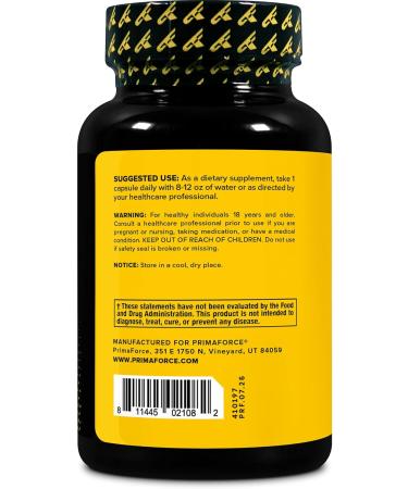 Primaforce Milk Thistle 1 000mg Equivalent (from 250mg of 4:1 Extract) Per Serving 180 Capsules for 180 Servings Per Bottle - Gluten Free GMO-Free Dietary Supplement - Buy Online on GoSupps.com