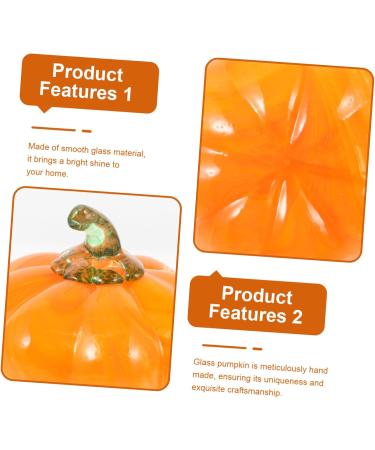 Amosfun Hand Blown Glass Pumpkin Fall Decoration Fake Pumpkin Mini - Buy Online on GoSupps.com