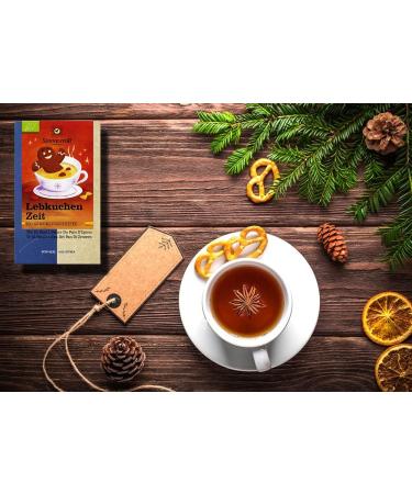 The De Noel Bio Gingerbread Tea Bags 18 Bags | Organic Christmas Tea Gingerbread Time Organic Aromatic Christmas Herbal Tea - Buy Online on GoSupps.com