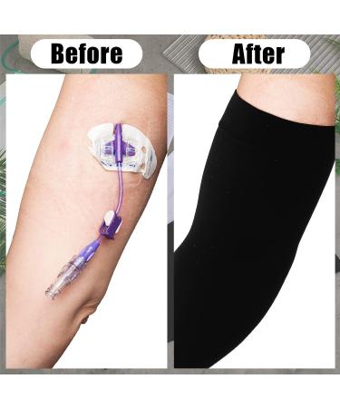 4 Pcs Adult Breathable Line Sleeves - White and Black | Comfortable Compression Arm Covers for Women, Men, and Kids - Buy Online on GoSupps.com
