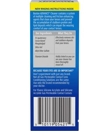 4 Best Contact Lens Solution for Gas Permeable Lenses - Boston Advance 1 Fl Oz - Buy Online on GoSupps.com