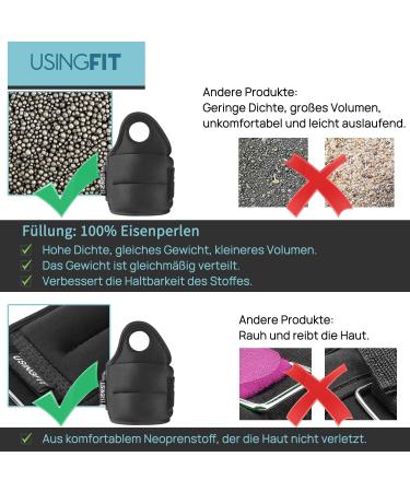 Usingfit Hand Weights | 0.5kg & 1kg Adjustable Wrist & Ankle Weights for Enhanced Fitness - Ideal for Running & Workouts - Buy Online on GoSupps.com