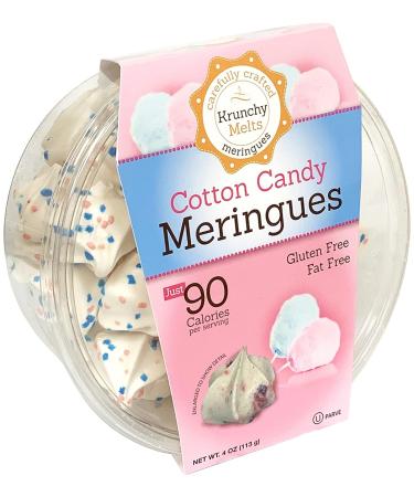 Krunchy Melts Cotton Candy Meringue Cookies - Fat Free, Gluten Free, Nut Free - 90 Calories - Low Calorie Sweet Treats - Buy Online on GoSupps.com