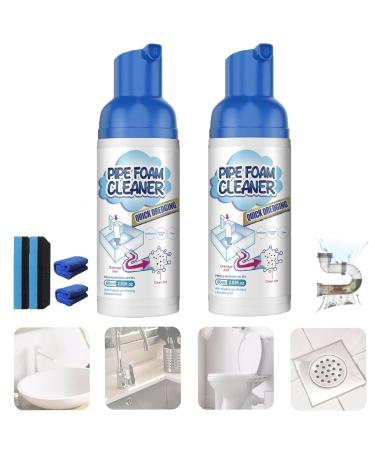 saVgu Foam Drain Cleaner Drain Cleaner Foaming Drain Cleaner Get out Foaming Drain Cleaner Sink Cleaner Foam Drain Cleaner for Bathroom Sink (Size : 2pcs) 1 count (Pack of 1)