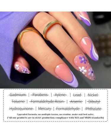 Purple Nail Polish - Lavender Purple Nail Varnish - Neon Purple Color Nail Polish - Water Based Formula Quick Dry Nail Polish - Nail Design Decoration at Home No Need Baking - Buy Online on GoSupps.com