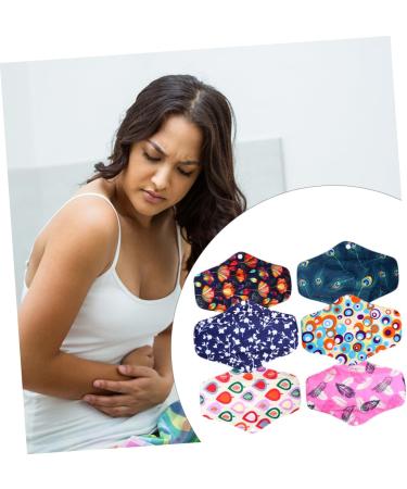 Solustrie 12 Pcs Women's Bandage Fabric Menstrual Pads - Carbon Fiber Multi-Color 18.5x14cm - Eco-Friendly Care with Wings - Buy Online on GoSupps.com