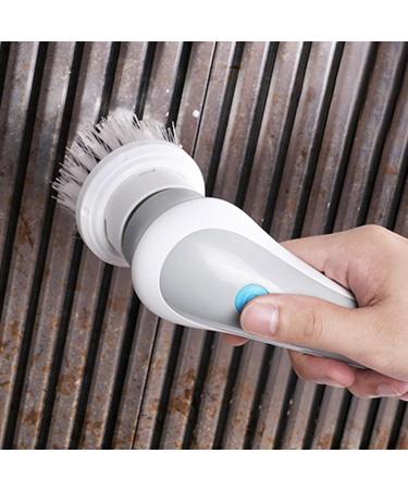Handheld Electric Scrubber Cordless Cleaning Brush with 3 Replaceable Brush Heads Rechargeable Kitchen Cleaning Spin Brush for Shoe Brushing Dishwashing Bathroom Tub Floor Car Tile Grey - Buy Online on GoSupps.com