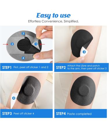 YOUSHARES 40pcs Waterproof Sensor Covers for Libre 1 2 3 Sweatproof Adhesive Patches for CGM 10-14 Days Use - Black - Buy Online on GoSupps.com
