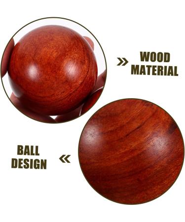 Partykindom 6 STK Massage Balls - Handheld Stress Relief & Muscle Stretching Devices | Wooden Mahogany Ball Set for Relaxation & Gymnastics - Buy Online on GoSupps.com