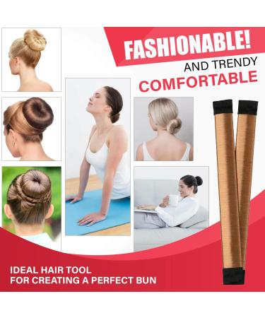Glamza Women's Magic Hair Bun Snap Styling Donut Former French Twist Band Maker (Coffee) - Buy Online on GoSupps.com