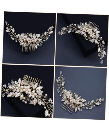 FRCOLOR 1pc Pearl Comb Wedding Hair Clips Rhinestone Headpiece Hair Accessories Sparking Jewelry Hair Decoration Wedding Hair Comb Gold Hair Ties Wig Combs The Photo Bride Manual - Buy Online on GoSupps.com