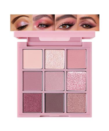 EONFAVE Pallet eyeshadow palette 9 colors highly pigmented blendable matte glossy waterproof and long lasting eye makeup palette