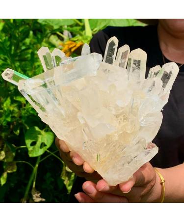 Natural Transparent White Quartz Crystal Cluster Specimen 1pc Decoration (Size : 200-250g) - Buy Online on GoSupps.com