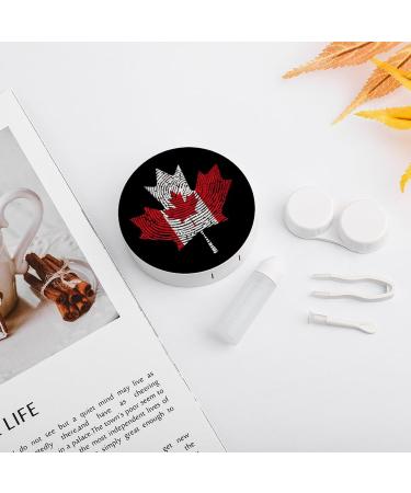 Canada Flag Contact Lens Case with Mirror | Cute & Portable Eye Travel Kit - Buy Online on GoSupps.com