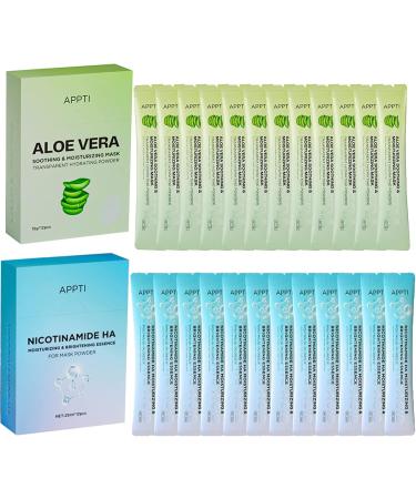 Aloe Vera Soothing&Moisturizing Professional Peel-off Hydro Facial Mask Powder+Moisturizing Essence Deep Moisturizing&Cleaning Smooth& Delicate for Dullness Sun/Environmental Damage Skin - Buy Online on GoSupps.com