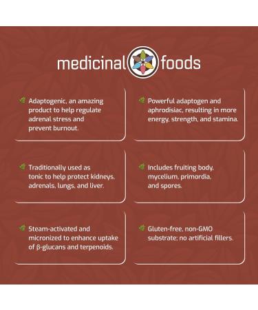 Medicinal Foods Lion s Mane Capsules Dietary Supplement | Full Spectrum Highest Potency Organic Steam-Activated Brain Gut & Focus Support Adaptogenic Wellness Vegan Gluten-Free Non-GMO - Buy Online on GoSupps.com