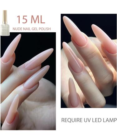 Jelly Gel Nail Polish Set Milky White and Nude UV Gel Nail Polish 15ML Each Translucent Nude Builder Gel For Nails Jelly Gel Polish Varnish Kit for French Manicure DIY(Nude & Milky White) - Buy Online on GoSupps.com