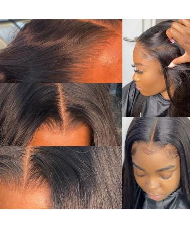 6x6 Hd Lace Closure 12 Inch Straight Human Hair Lace Frontal Deep Part Transparent Swiss With Baby Hair Pre Plucked 150% Density Unprocessed Virgin Human Hair For Women - Buy Online on GoSupps.com