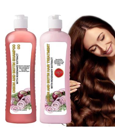 Ziennhu Biotin Onion and Rosemary Shampoo | Strengthening Formula for Thicker Longer Hair | Nourishing Scalp Care Shampoo with Onion Extract B