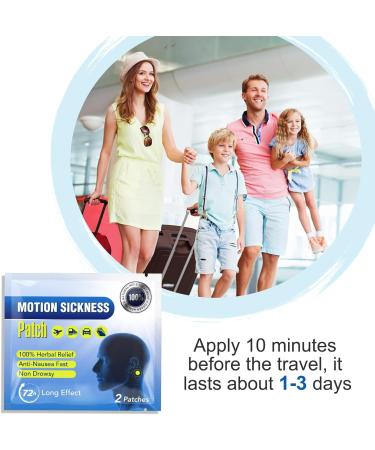 Motion Sickness Patch 40 Count - Relieve Vomiting, Nausea, Dizziness - Non-Drowsy Relief for Seasickness and Car Trips - Buy Online on GoSupps.com