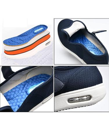 Outdoor Breathable Diabetic Slippers for Women & Men - Wide Width with Adjustable Closure and Arch Support - Black (Size 10.5) - Buy Online on GoSupps.com