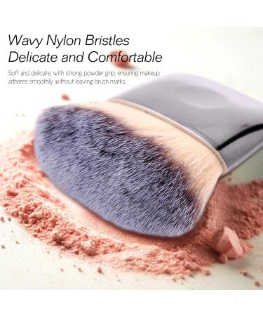 Shop Mini Multi-functional Makeup Brushes Set Portable Soft Hair Powder & Blush Brush (Silver) | International Shipping - Buy Online on GoSupps.com