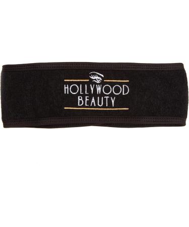 Hollywood Browzer Beauty Spa Headband - Ladies - Comfy & Soft - Adjustable Head Hair Band to Keep Hair Off the Face when Dermaplaning Cleansing Mask Applying Makeup - Womens - Black - Buy Online on GoSupps.com